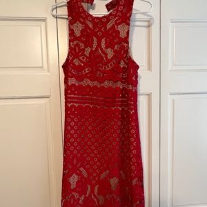 Red Lace Cocktail Dress